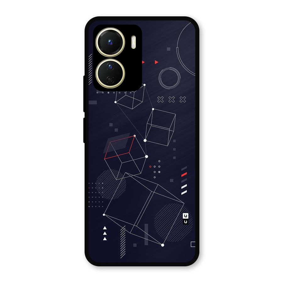 Royal Abstract Shapes Metal Back Case for Vivo Y56