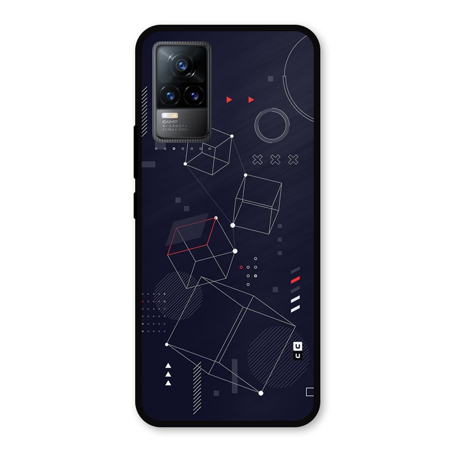 Royal Abstract Shapes Metal Back Case for Vivo Y73