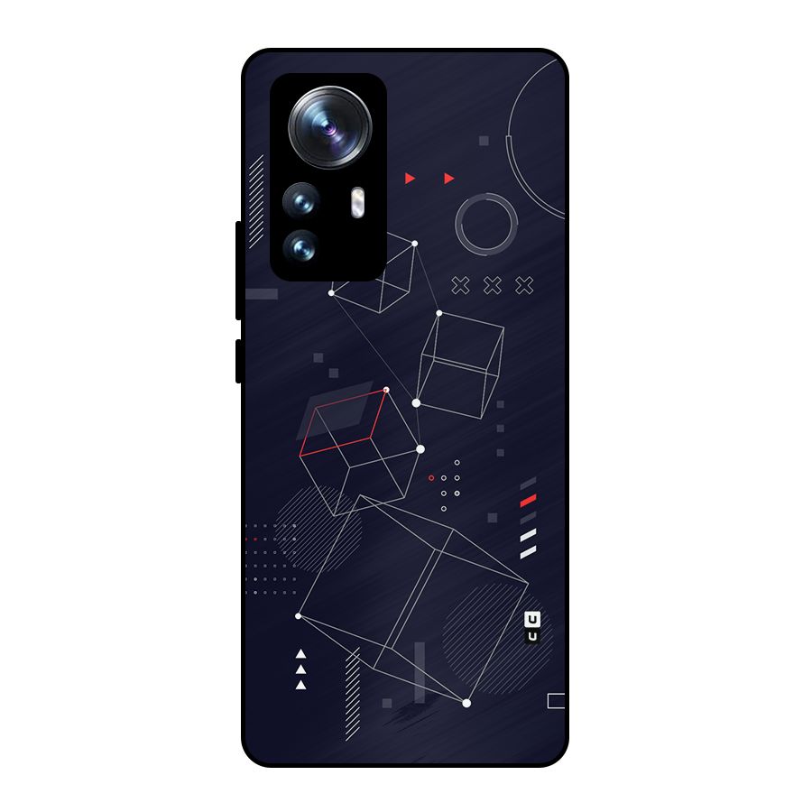 Royal Abstract Shapes Metal Back Case for Xiaomi 12 Pro