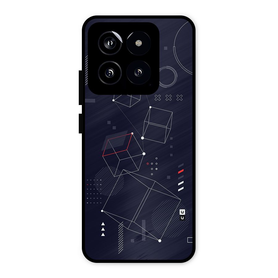 Royal Abstract Shapes Metal Back Case for Xiaomi 14