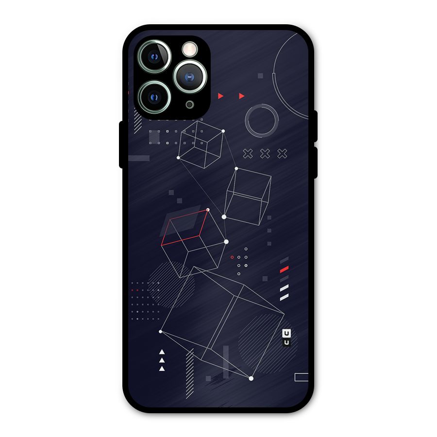 Royal Abstract Shapes Metal Back Case for iPhone 11 Pro Max