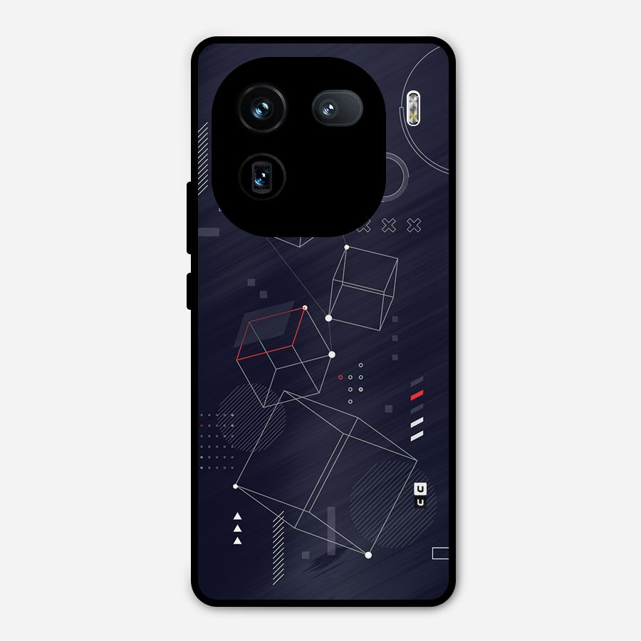 Royal Abstract Shapes Metal Back Case for iQOO 12