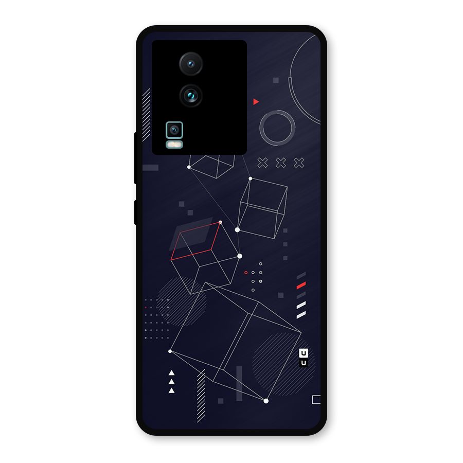 Royal Abstract Shapes Metal Back Case for iQOO Neo 7