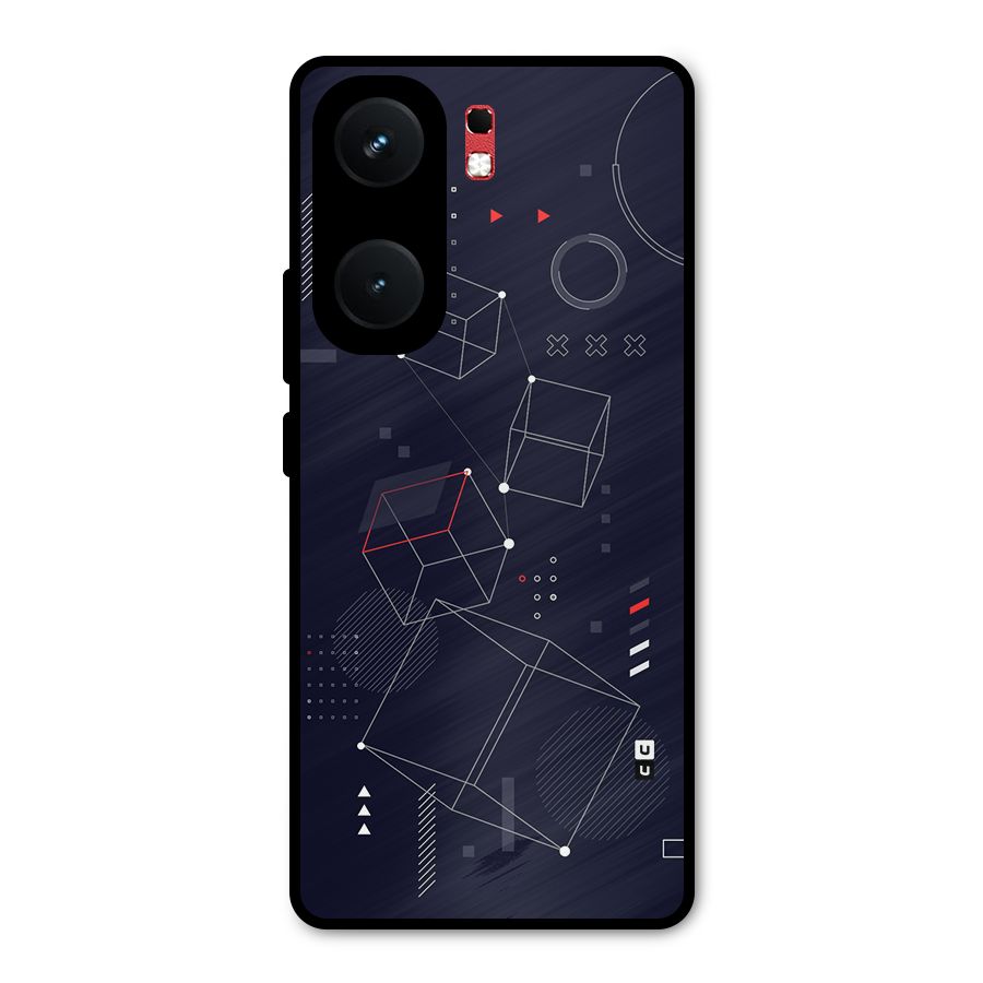 Royal Abstract Shapes Metal Back Case for iQOO Neo 9 Pro