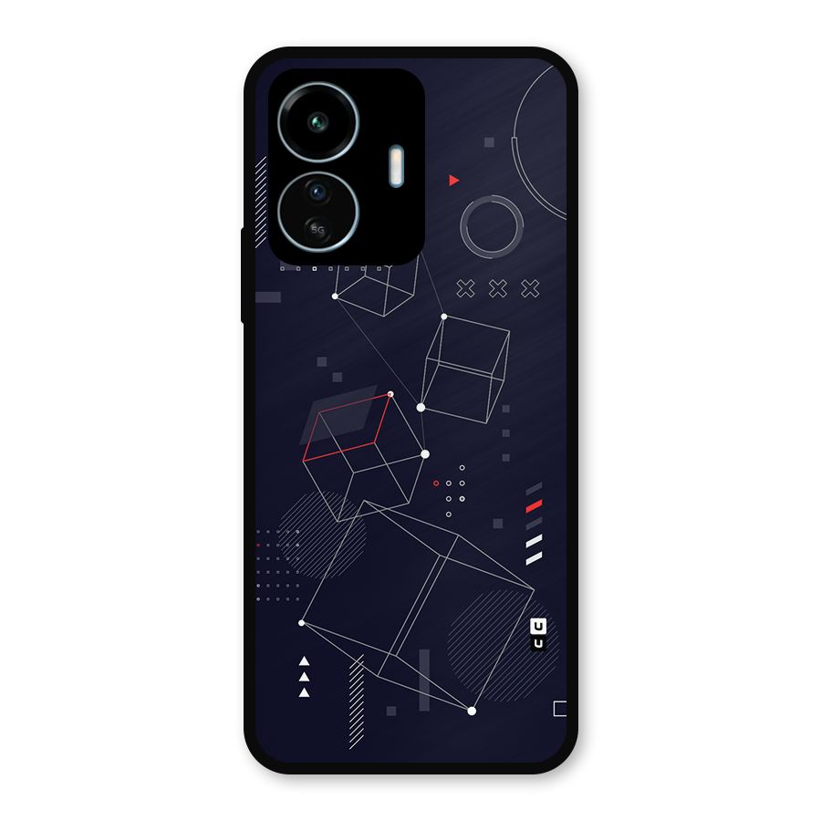 Royal Abstract Shapes Metal Back Case for vivo iQOO Z6 Lite 5G