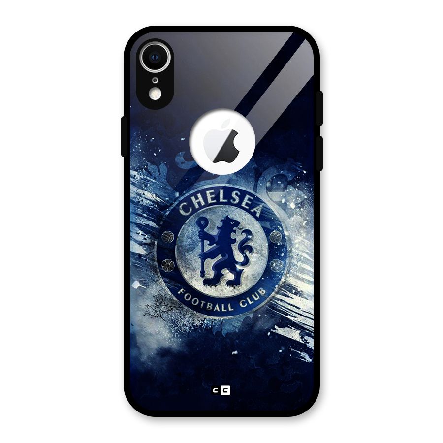 Royal Blues Squad Glass Back Case for iPhone XR Logo Cut