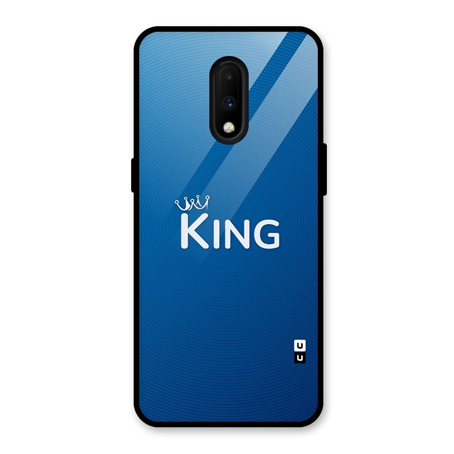 Royal King Glass Back Case for OnePlus 7