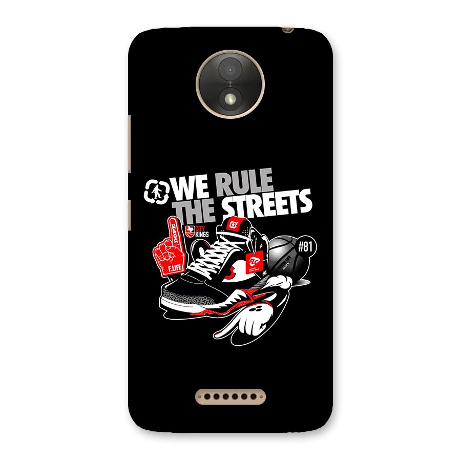 Rule The Streets Back Case for Moto C Plus