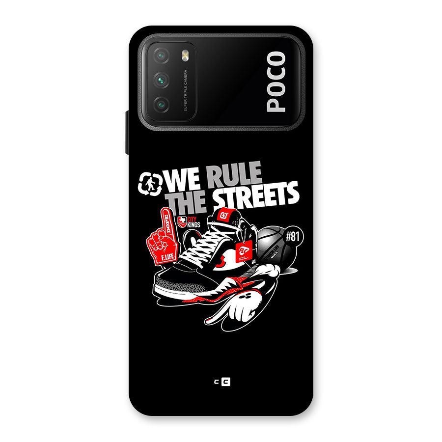 Rule The Streets Back Case for Poco M3