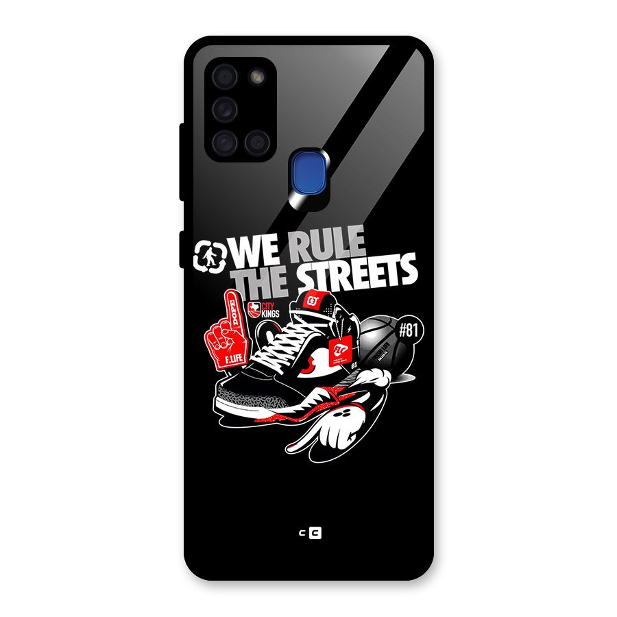 Rule The Streets Glass Back Case for Galaxy A21s