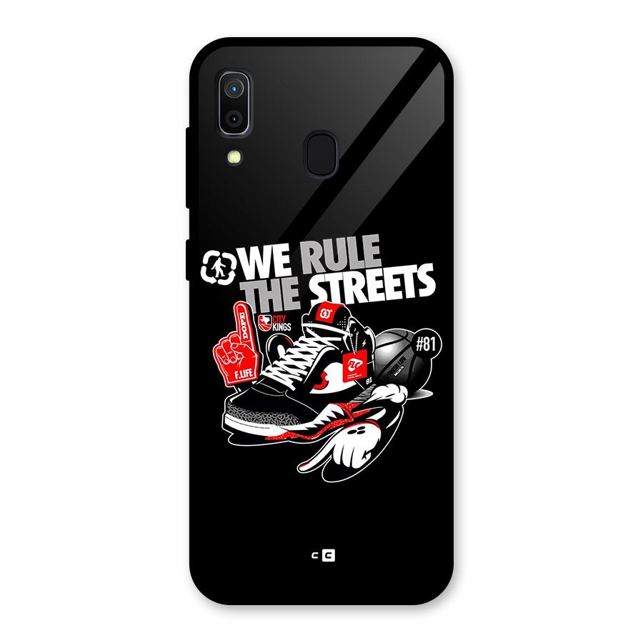 Rule The Streets Glass Back Case for Galaxy A30