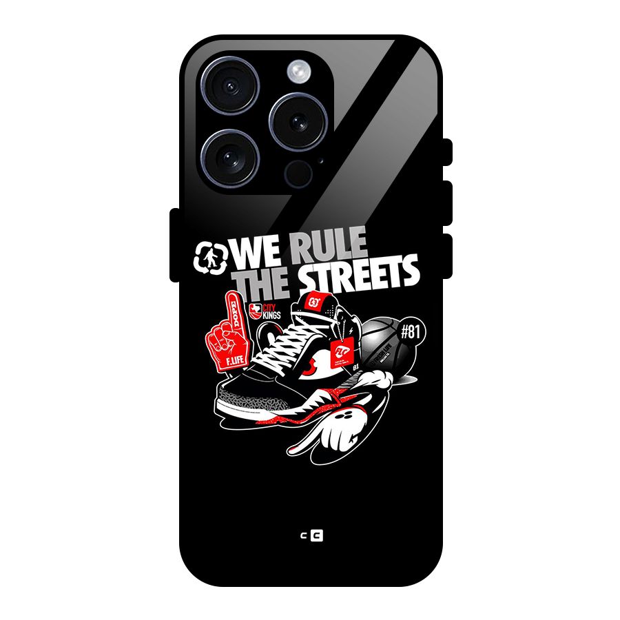 Rule The Streets Glass Back Case for iPhone 15 Pro