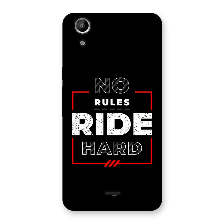 Rules Ride Hard Back Case for Canvas Selfie Lens Q345