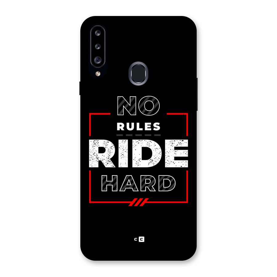 Rules Ride Hard Back Case for Galaxy A20s