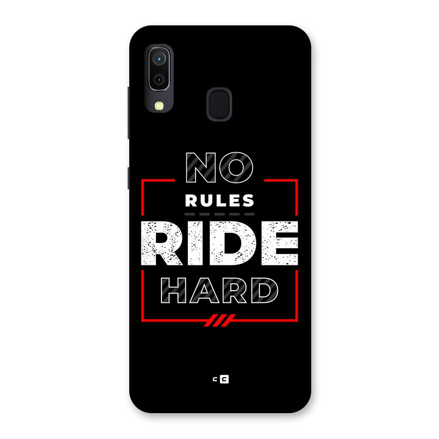 Rules Ride Hard Back Case for Galaxy A30