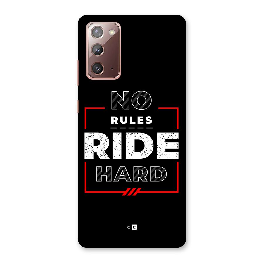 Rules Ride Hard Back Case for Galaxy Note 20