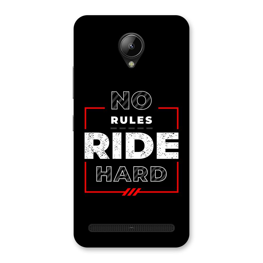 Rules Ride Hard Back Case for Lenovo C2