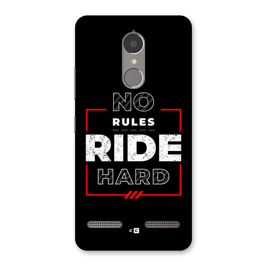 Rules Ride Hard Back Case for Lenovo K6 Power