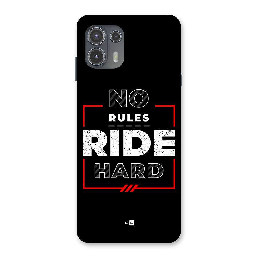 Rules Ride Hard Back Case for Motorola Edge 20 Fusion