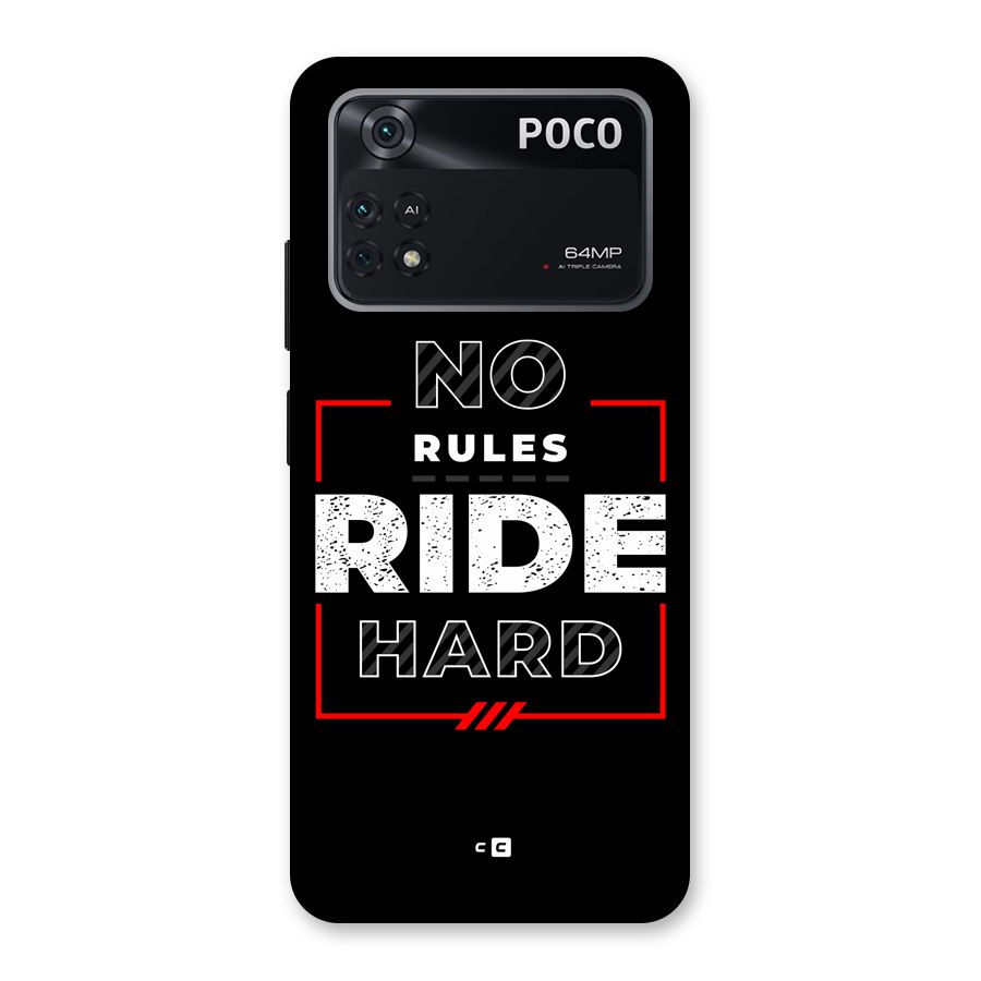 Rules Ride Hard Back Case for Poco M4 Pro 4G