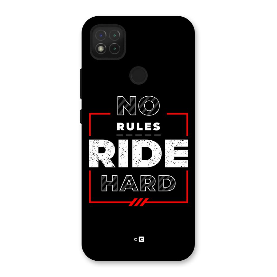 Rules Ride Hard Back Case for Redmi 9 Activ