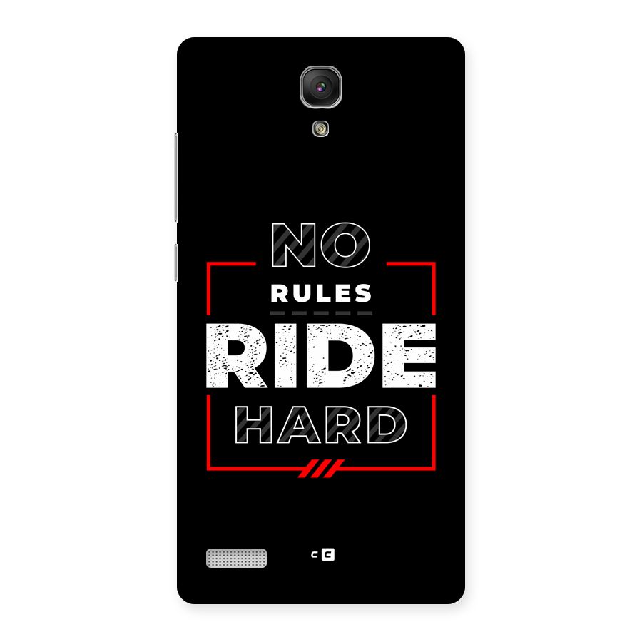 Rules Ride Hard Back Case for Redmi Note