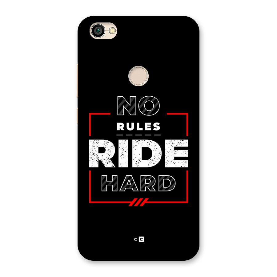 Rules Ride Hard Back Case for Redmi Y1 2017