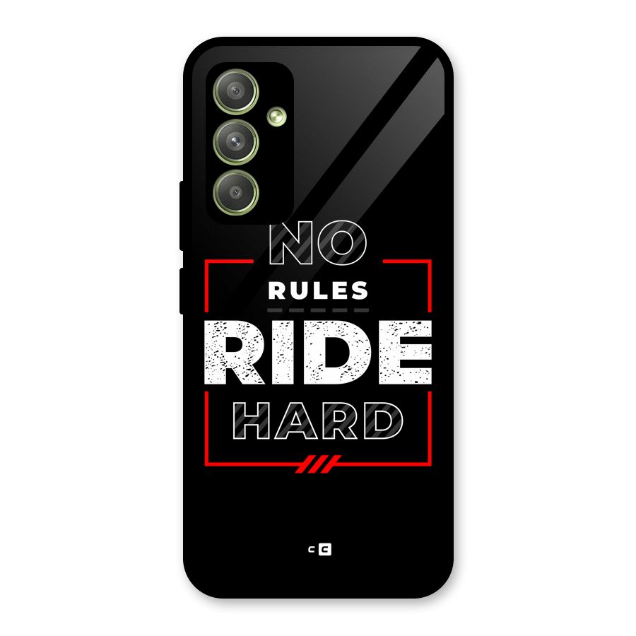 Rules Ride Hard Glass Back Case for Galaxy A54