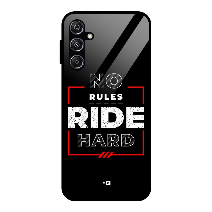 Rules Ride Hard Glass Back Case for Galaxy M34 5G