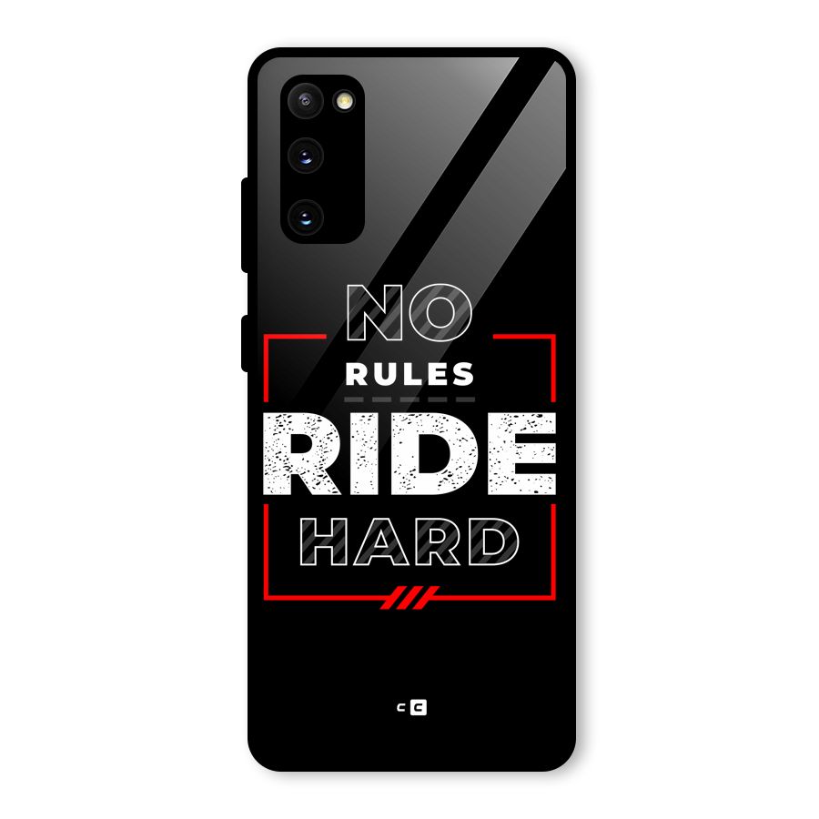 Rules Ride Hard Glass Back Case for Galaxy S20 FE 5G