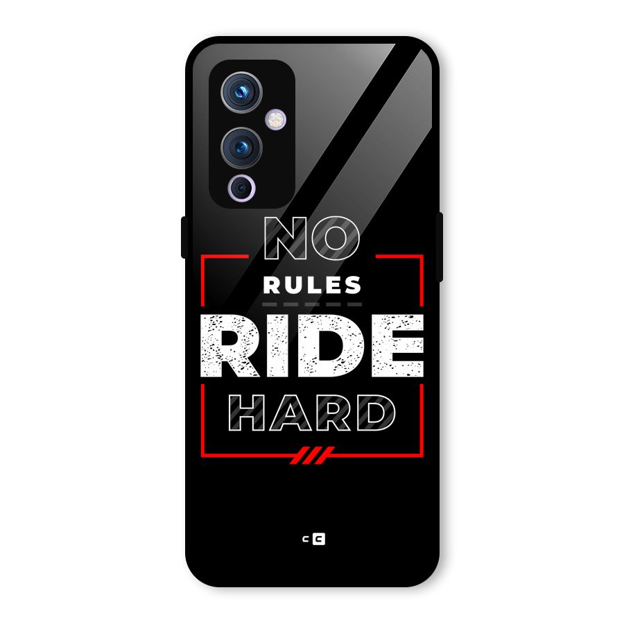 Rules Ride Hard Glass Back Case for OnePlus 9