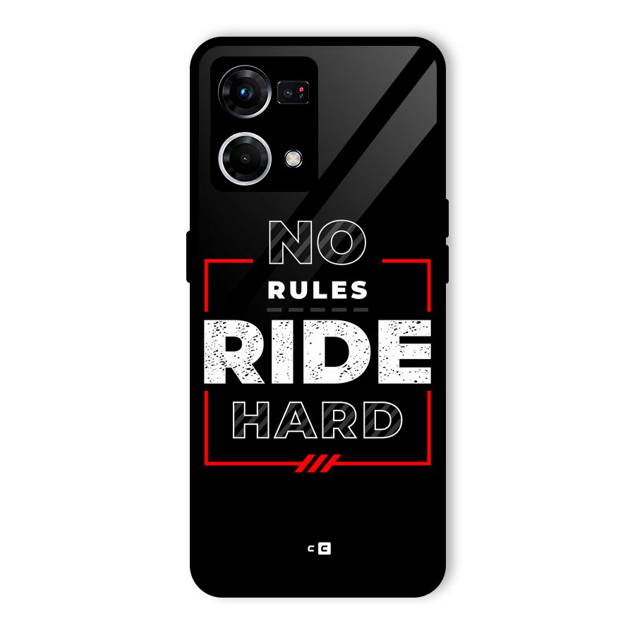 Rules Ride Hard Glass Back Case for Oppo F21 Pro 5G