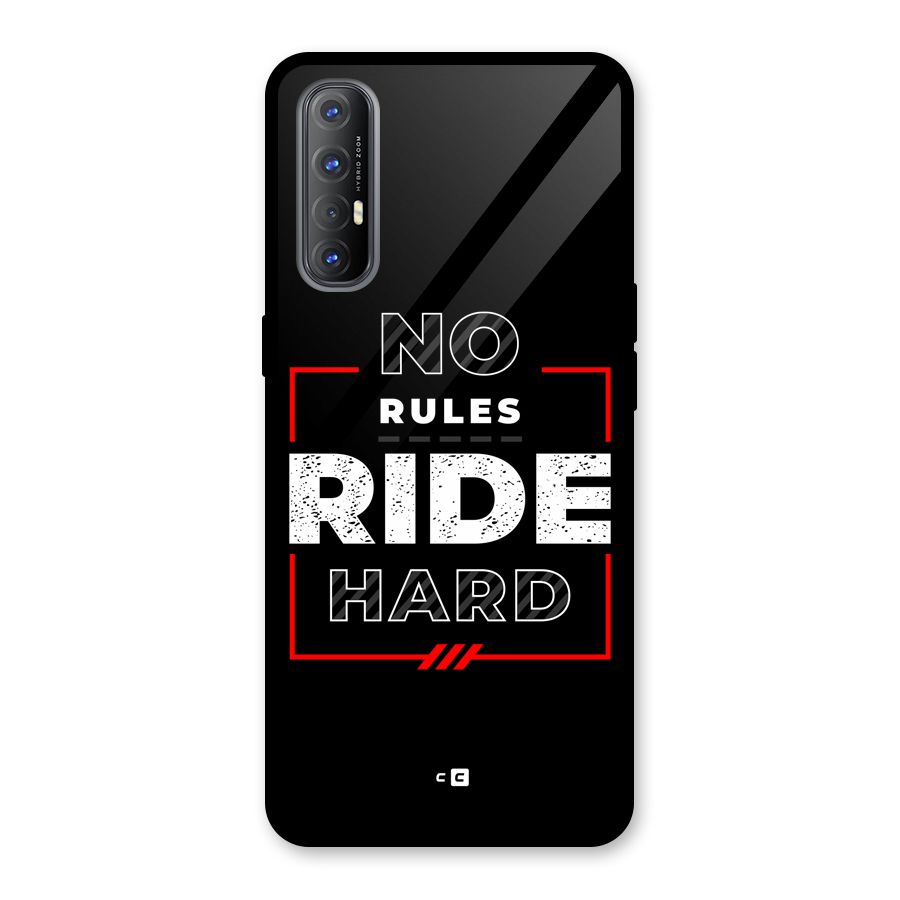 Rules Ride Hard Glass Back Case for Oppo Reno3 Pro