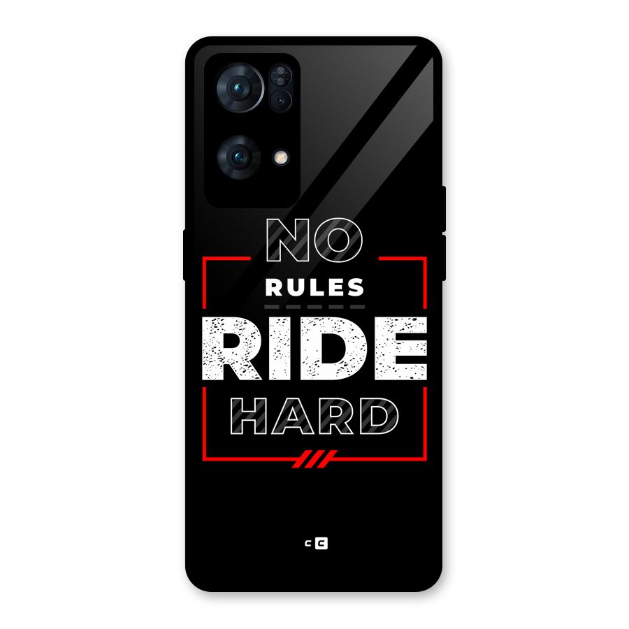 Rules Ride Hard Glass Back Case for Oppo Reno7 Pro 5G