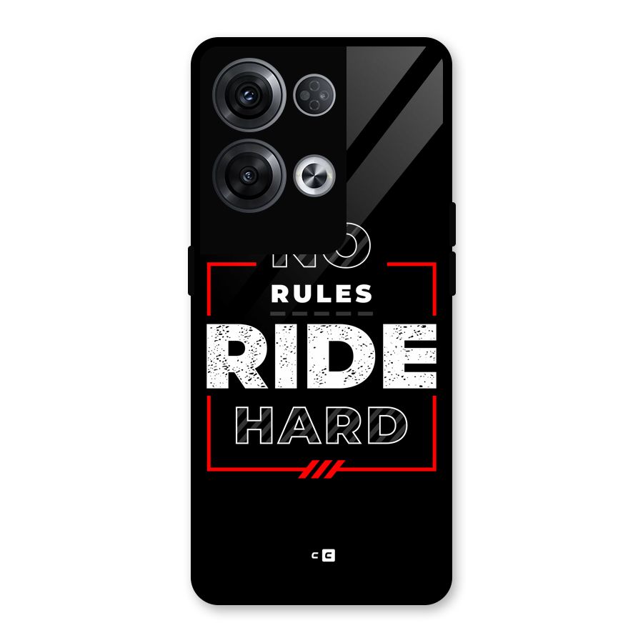 Rules Ride Hard Glass Back Case for Oppo Reno8 Pro 5G