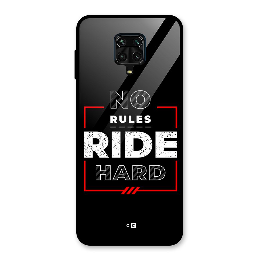 Rules Ride Hard Glass Back Case for Poco M2 Pro