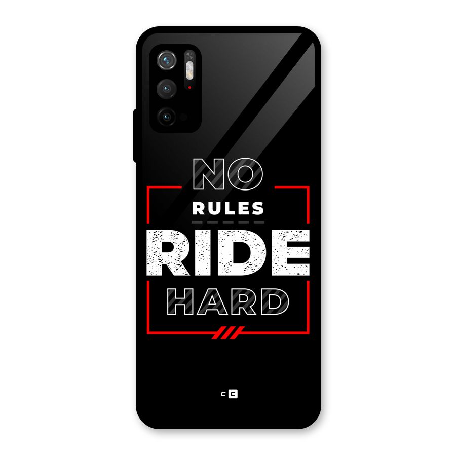 Rules Ride Hard Glass Back Case for Poco M3 Pro 5G