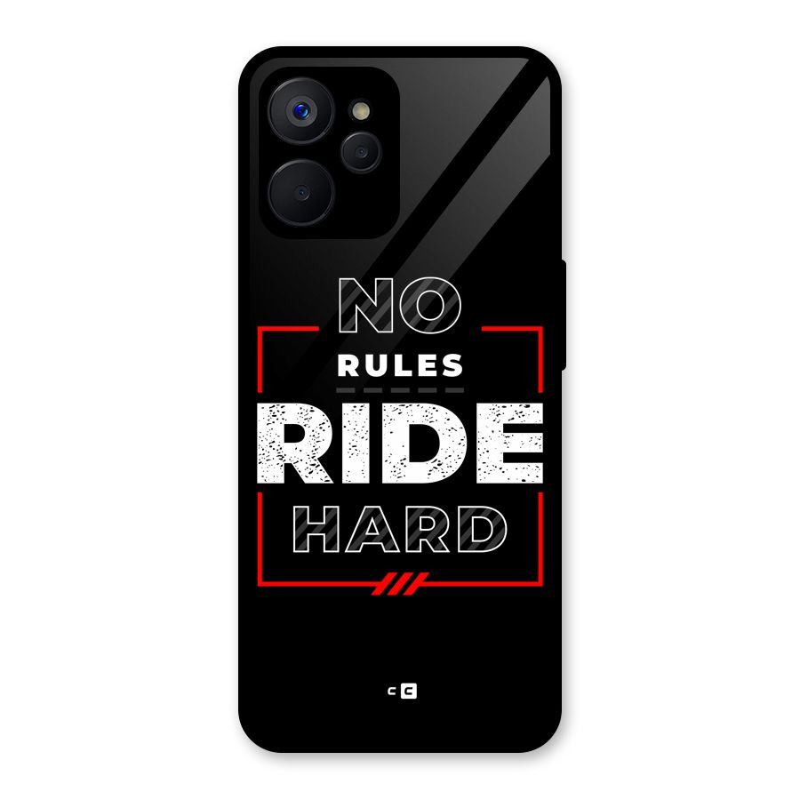 Rules Ride Hard Glass Back Case for Realme 9i 5G