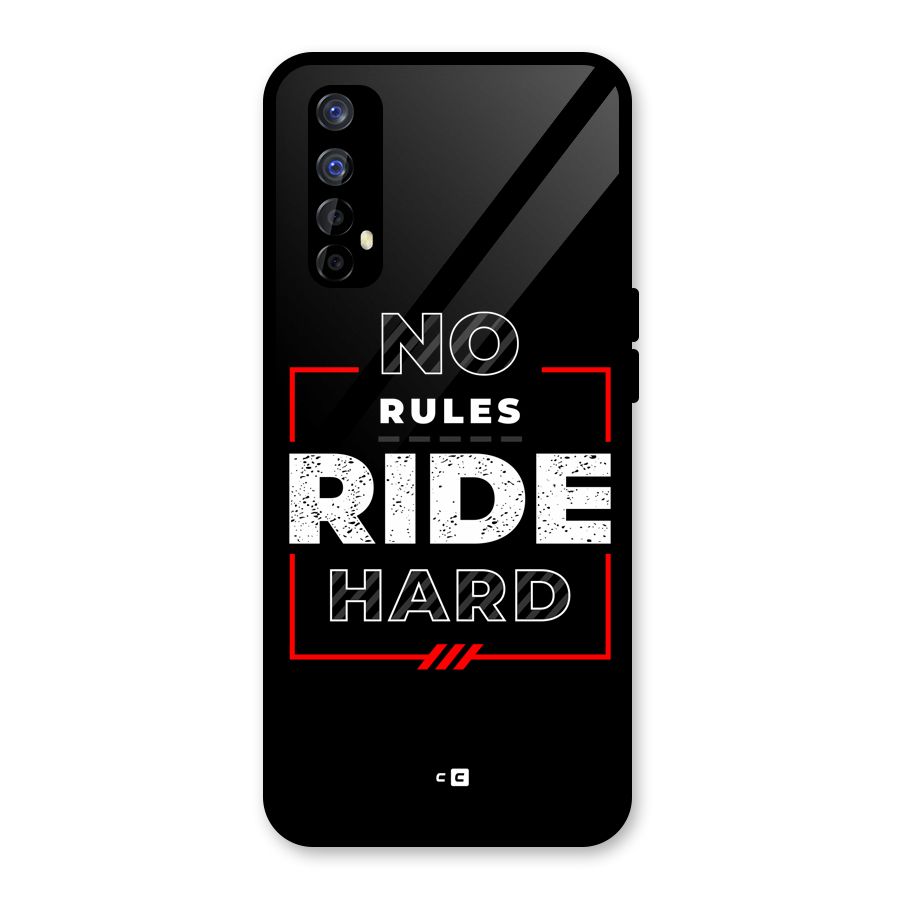 Rules Ride Hard Glass Back Case for Realme Narzo 20 Pro