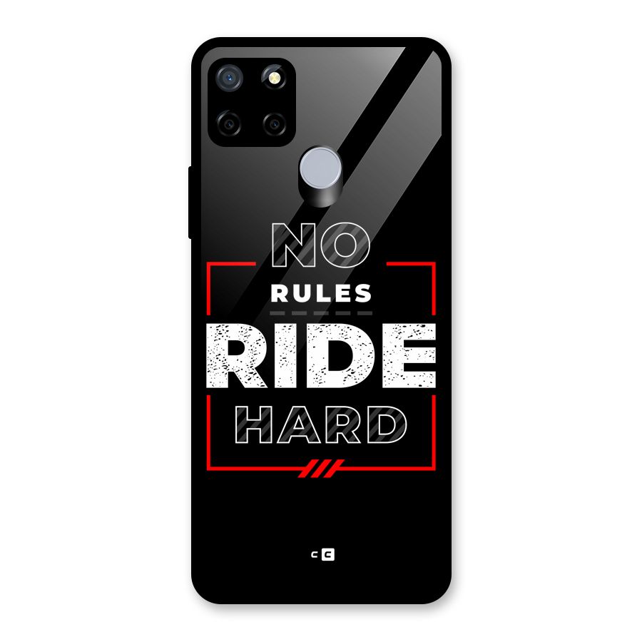 Rules Ride Hard Glass Back Case for Realme Narzo 30A