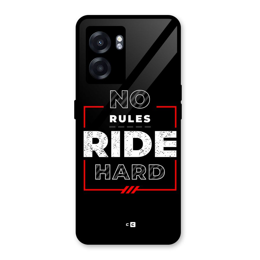 Rules Ride Hard Glass Back Case for Realme Narzo 50 5G