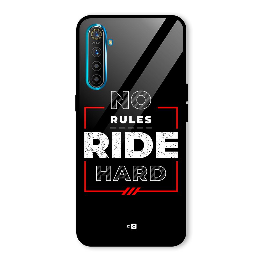 Rules Ride Hard Glass Back Case for Realme X2