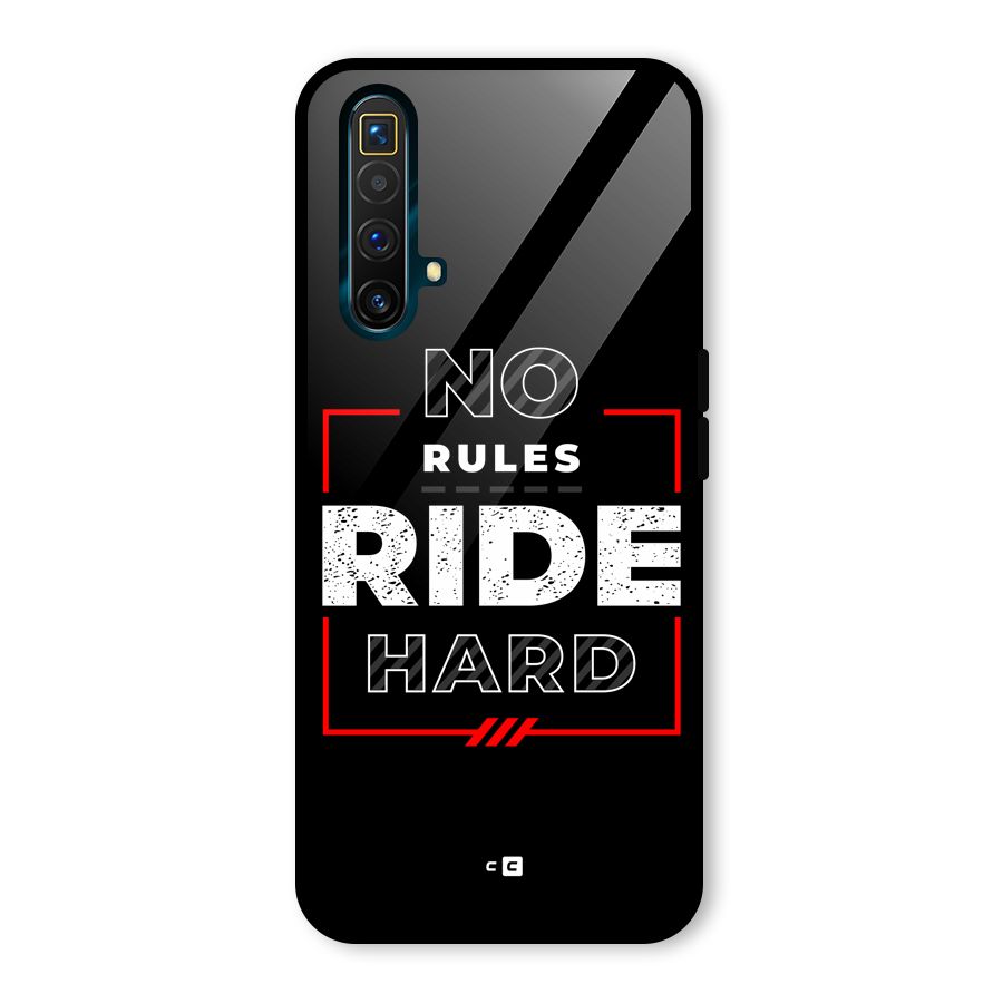 Rules Ride Hard Glass Back Case for Realme X3