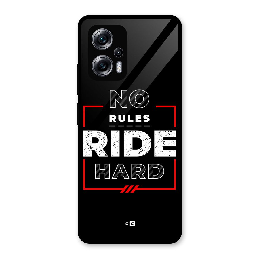 Rules Ride Hard Glass Back Case for Redmi K50i