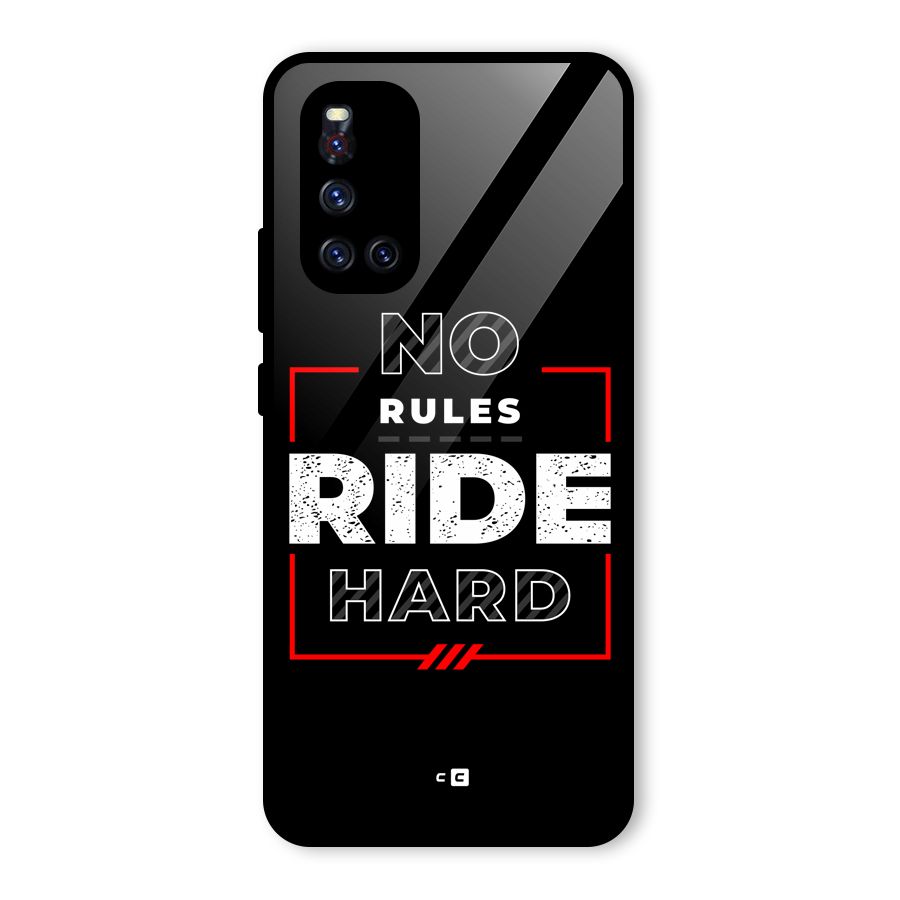 Rules Ride Hard Glass Back Case for Vivo V19