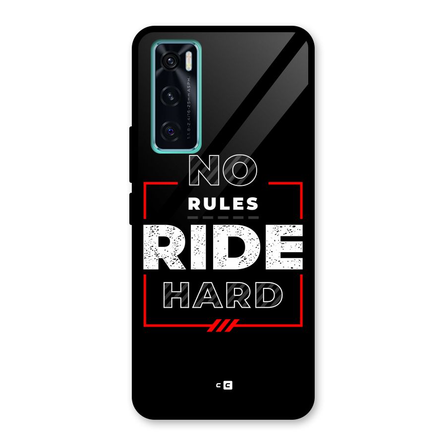 Rules Ride Hard Glass Back Case for Vivo V20 SE