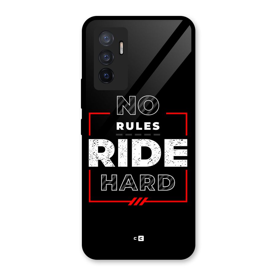 Rules Ride Hard Glass Back Case for Vivo V23e