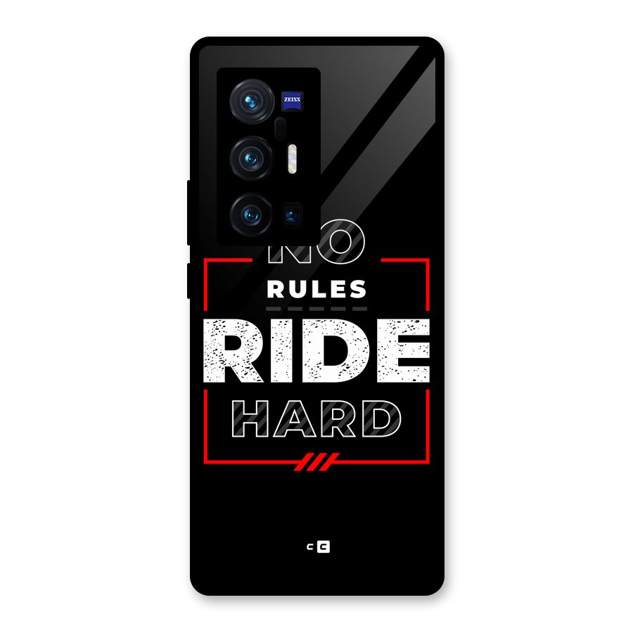 Rules Ride Hard Glass Back Case for Vivo X70 Pro Plus