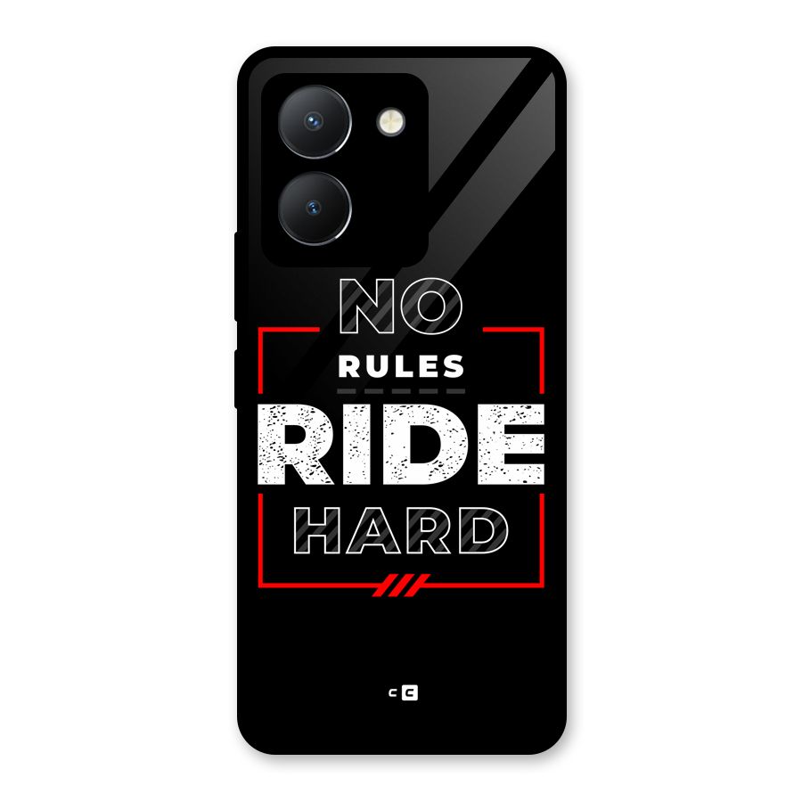 Rules Ride Hard Glass Back Case for Vivo Y36