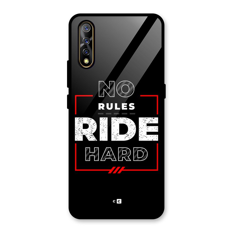 Rules Ride Hard Glass Back Case for Vivo Z1x